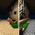Okay, here are the summarized English prompts for generating two images based on the provided Dutch blog post about the Minecraft Caves & Cliffs update: