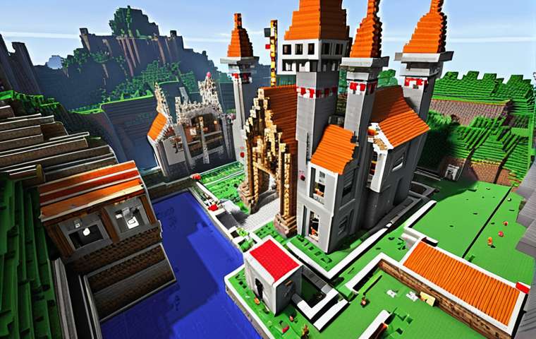 **Prompt 1: Collaborative Minecraft Grand Build**
    "A vibrant, wide-angle shot of diverse Minecraft characters collaborating on a magnificent, intricate build, such as a towering castle or an automated city, in a bright, inviting landscape. Show characters of various skins and ages working together, some placing blocks, others reviewing plans, and a few celebrating a completed section. Emphasize teamwork, creativity, and joy, with tools and construction elements visible. The overall mood should be positive and communal, in the classic pixel art style of Minecraft."